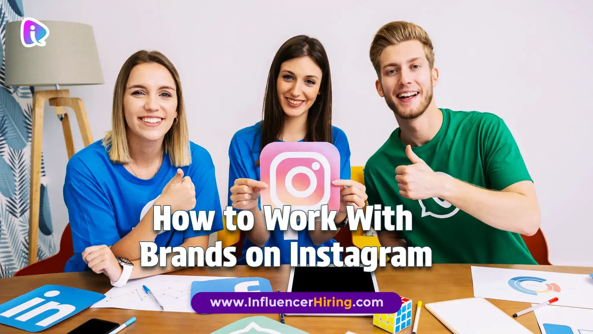 Influencer connecting with brand on Instagram
