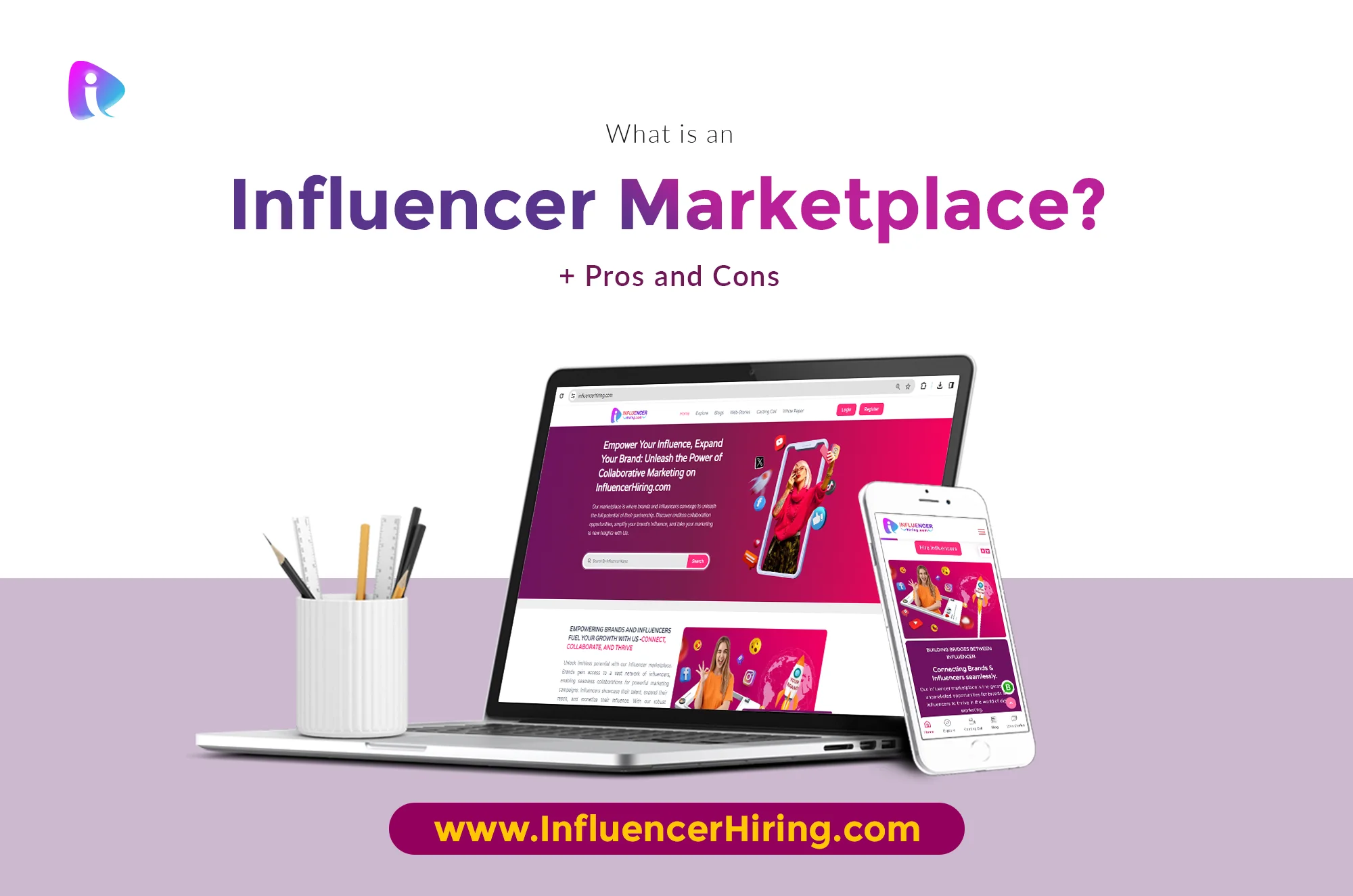 Graphic illustrating the dynamics of influencer marketplaces
