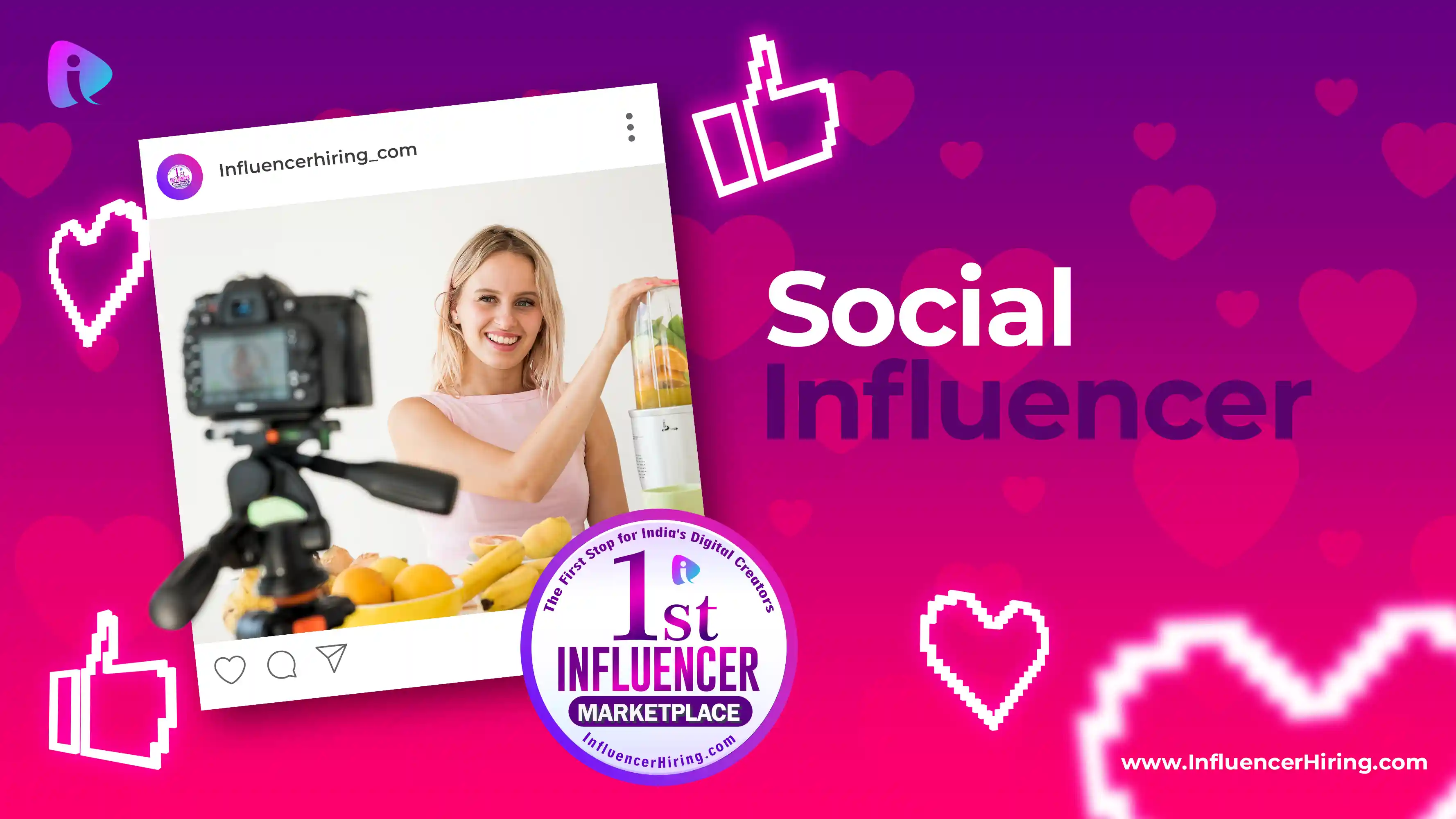 Infographic showing the growth of social influencers 